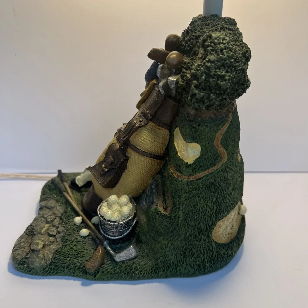 VTG 1993 Figi Graphics Golf Bag Table Desk Lamp Resin Works No Shade